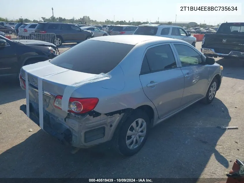 2011 Toyota Corolla S/Le VIN: 2T1BU4EE8BC735634 Lot: 40519439