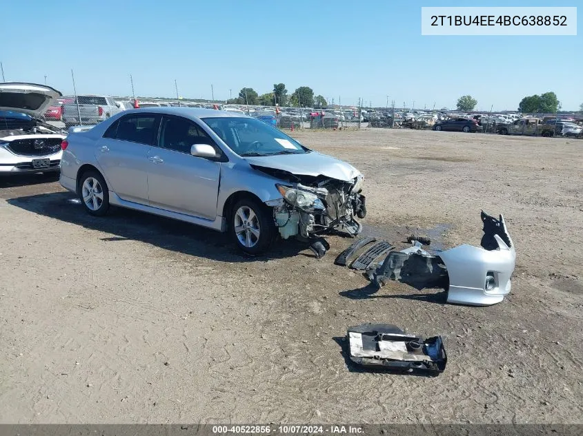 2011 Toyota Corolla S VIN: 2T1BU4EE4BC638852 Lot: 40522856