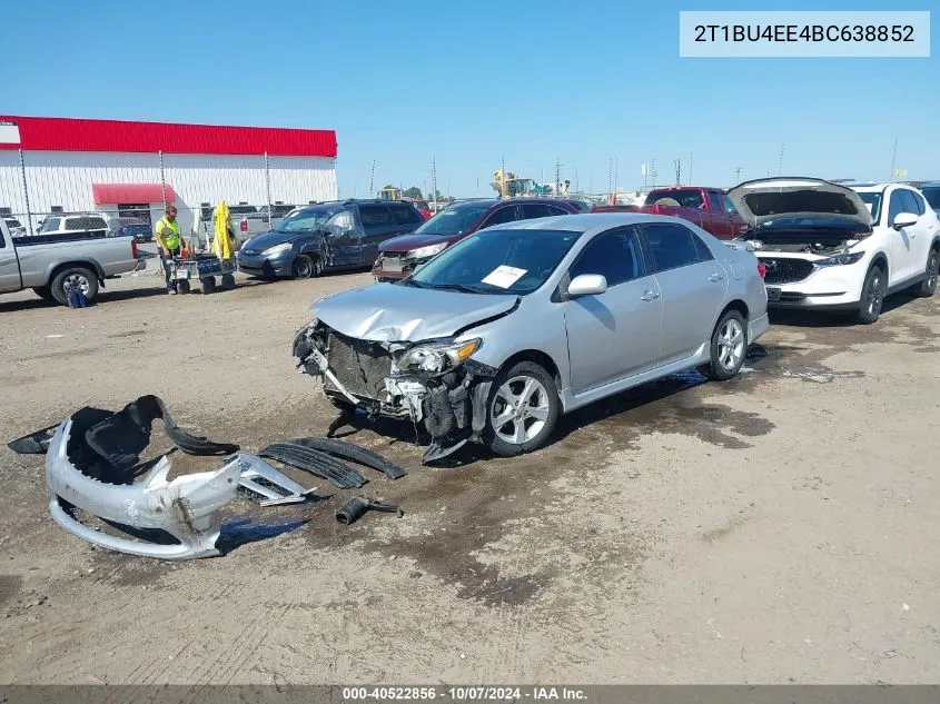 2011 Toyota Corolla S VIN: 2T1BU4EE4BC638852 Lot: 40522856