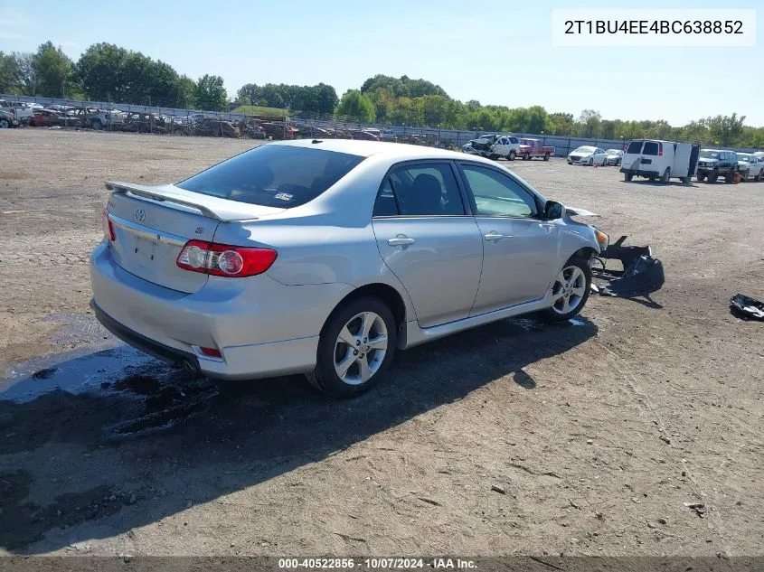 2011 Toyota Corolla S VIN: 2T1BU4EE4BC638852 Lot: 40522856