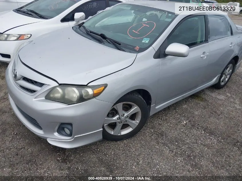 2011 Toyota Corolla S VIN: 2T1BU4EE0BC613320 Lot: 40528939