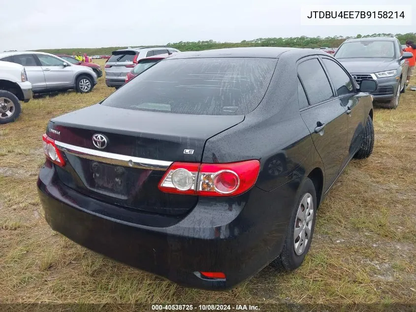 2011 Toyota Corolla Le VIN: JTDBU4EE7B9158214 Lot: 40538725