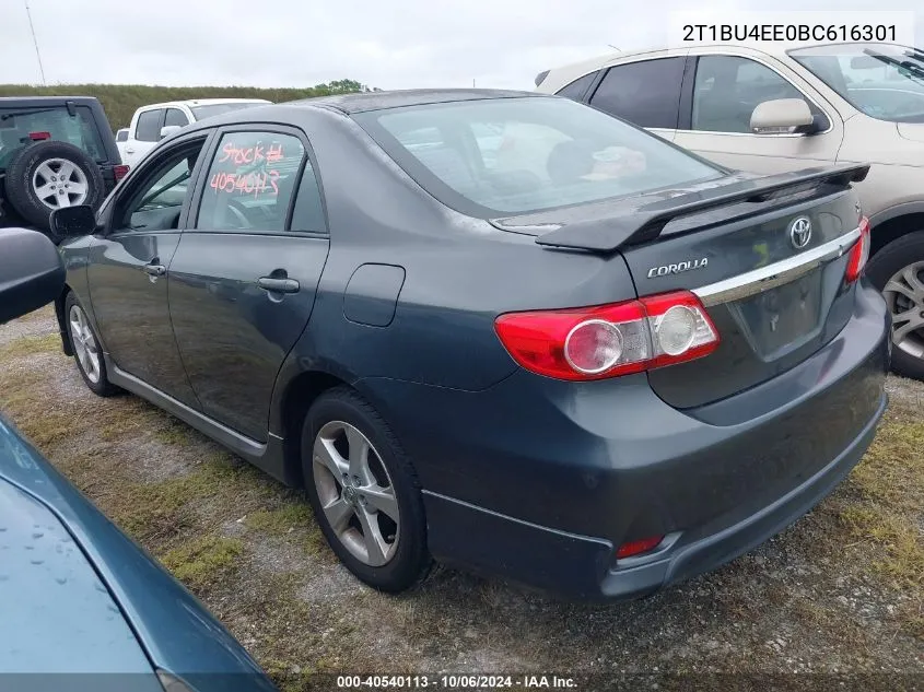 2011 Toyota Corolla S VIN: 2T1BU4EE0BC616301 Lot: 40540113