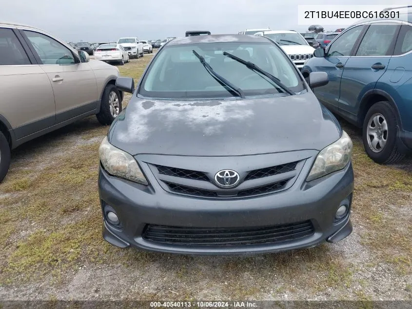 2011 Toyota Corolla S VIN: 2T1BU4EE0BC616301 Lot: 40540113