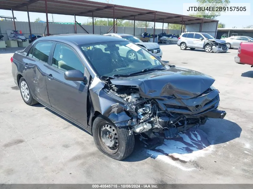 2011 Toyota Corolla Le VIN: JTDBU4EE2B9157505 Lot: 40545715