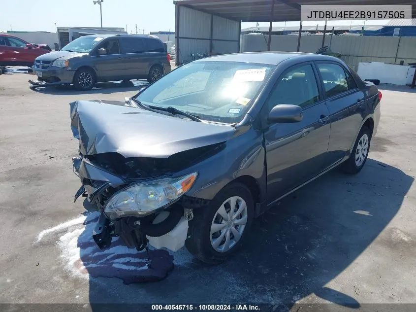 2011 Toyota Corolla Le VIN: JTDBU4EE2B9157505 Lot: 40545715