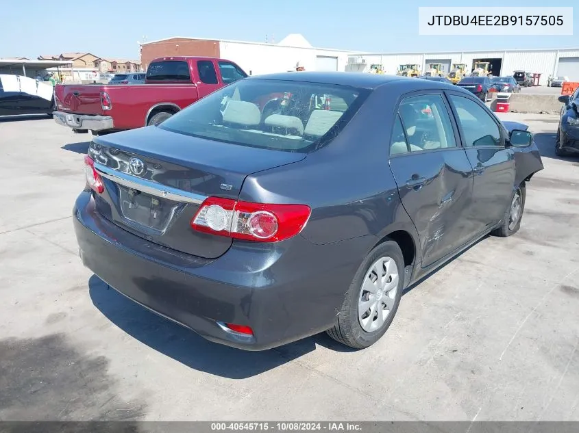 2011 Toyota Corolla Le VIN: JTDBU4EE2B9157505 Lot: 40545715