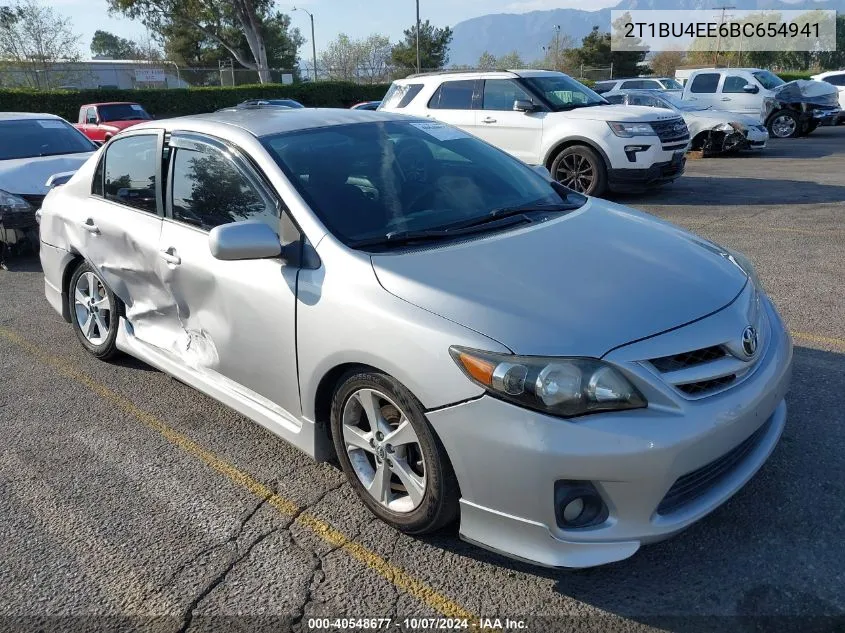 2011 Toyota Corolla S VIN: 2T1BU4EE6BC654941 Lot: 40548677