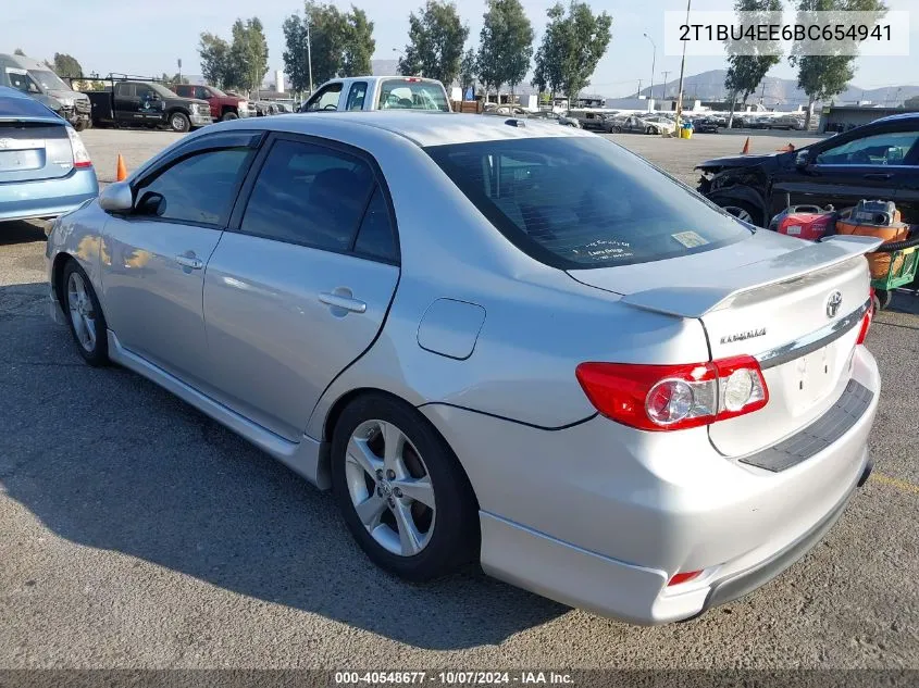 2011 Toyota Corolla S VIN: 2T1BU4EE6BC654941 Lot: 40548677