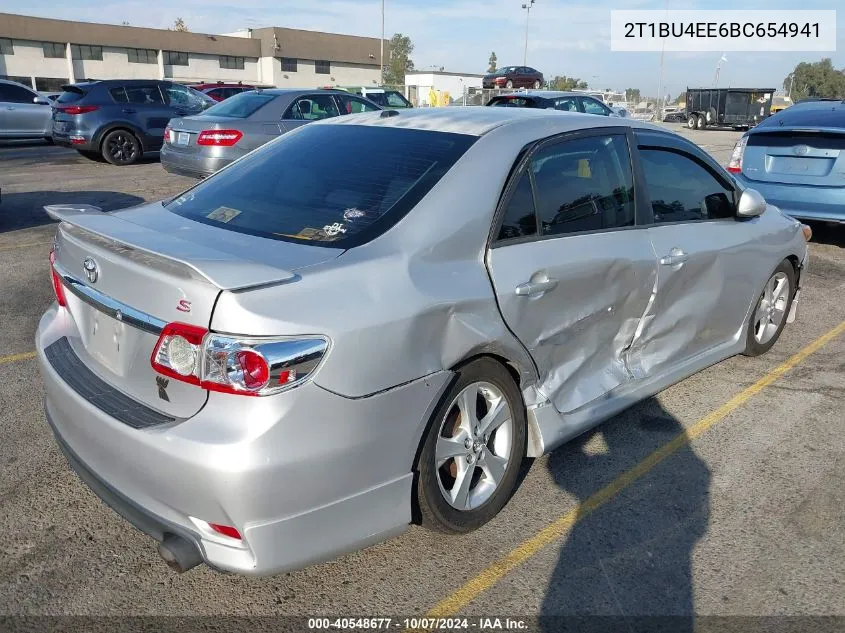 2011 Toyota Corolla S VIN: 2T1BU4EE6BC654941 Lot: 40548677