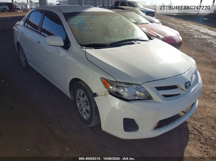 2011 Toyota Corolla Le VIN: 2T1BU4EE8BC747220 Lot: 40555315