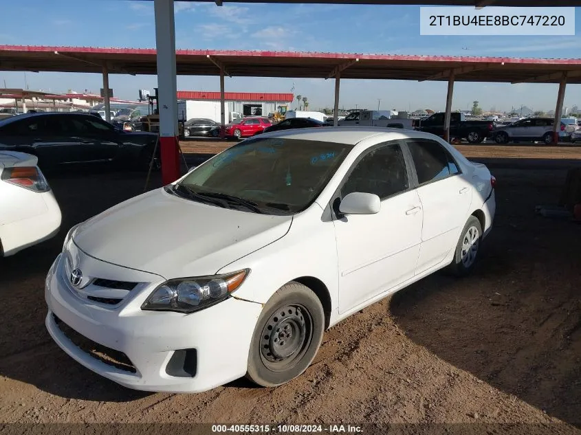 2T1BU4EE8BC747220 2011 Toyota Corolla Le