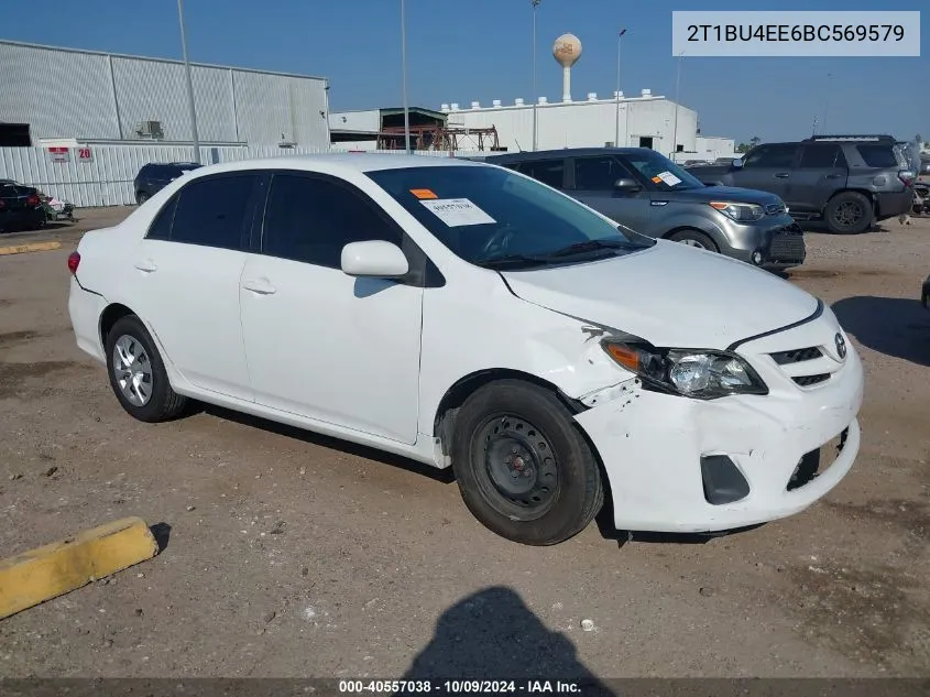 2011 Toyota Corolla Le VIN: 2T1BU4EE6BC569579 Lot: 40557038