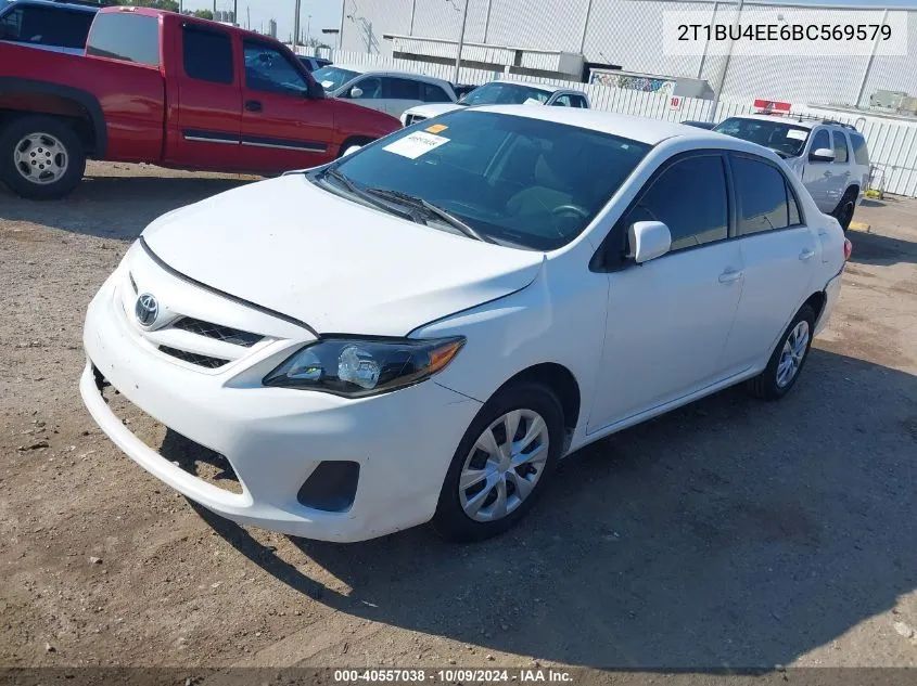 2011 Toyota Corolla Le VIN: 2T1BU4EE6BC569579 Lot: 40557038