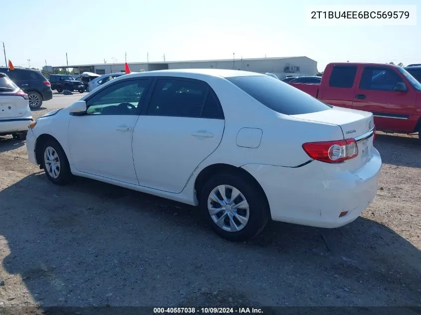 2011 Toyota Corolla Le VIN: 2T1BU4EE6BC569579 Lot: 40557038