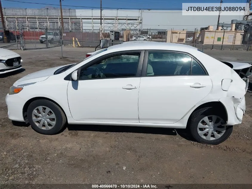 2011 Toyota Corolla Le VIN: JTDBU4EE3BJ088094 Lot: 40566670