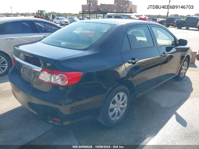 2011 Toyota Corolla Le VIN: JTDBU4EE6B9146703 Lot: 40568536