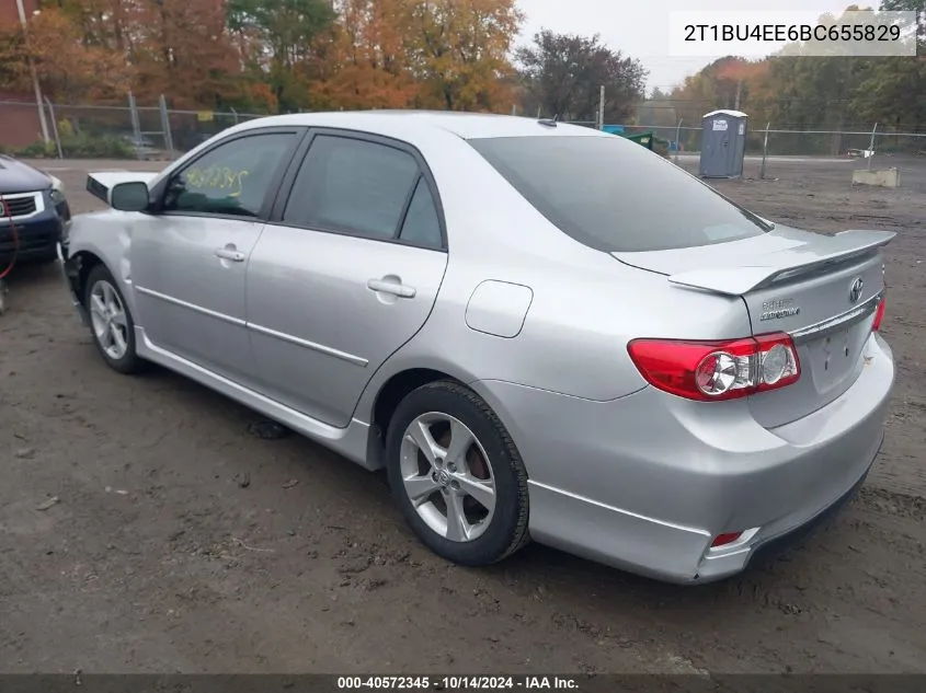 2011 Toyota Corolla S VIN: 2T1BU4EE6BC655829 Lot: 40572345