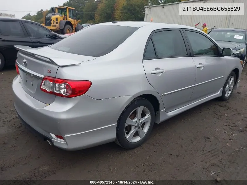 2011 Toyota Corolla S VIN: 2T1BU4EE6BC655829 Lot: 40572345