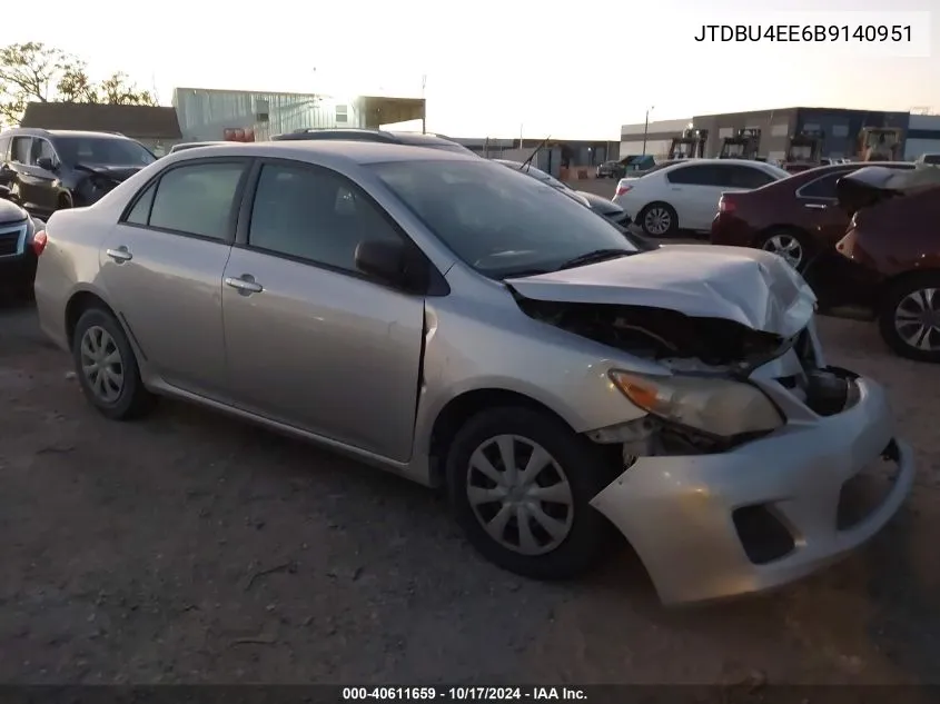 2011 Toyota Corolla Le VIN: JTDBU4EE6B9140951 Lot: 40611659