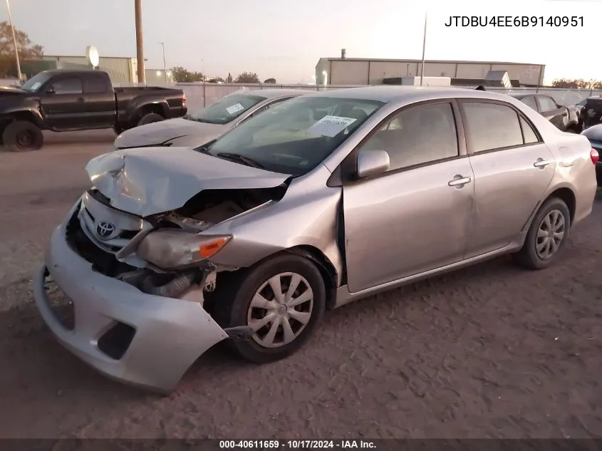 2011 Toyota Corolla Le VIN: JTDBU4EE6B9140951 Lot: 40611659