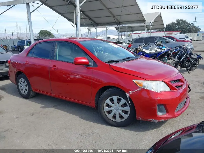 2011 Toyota Corolla S/Le VIN: JTDBU4EE0B9125877 Lot: 40659661