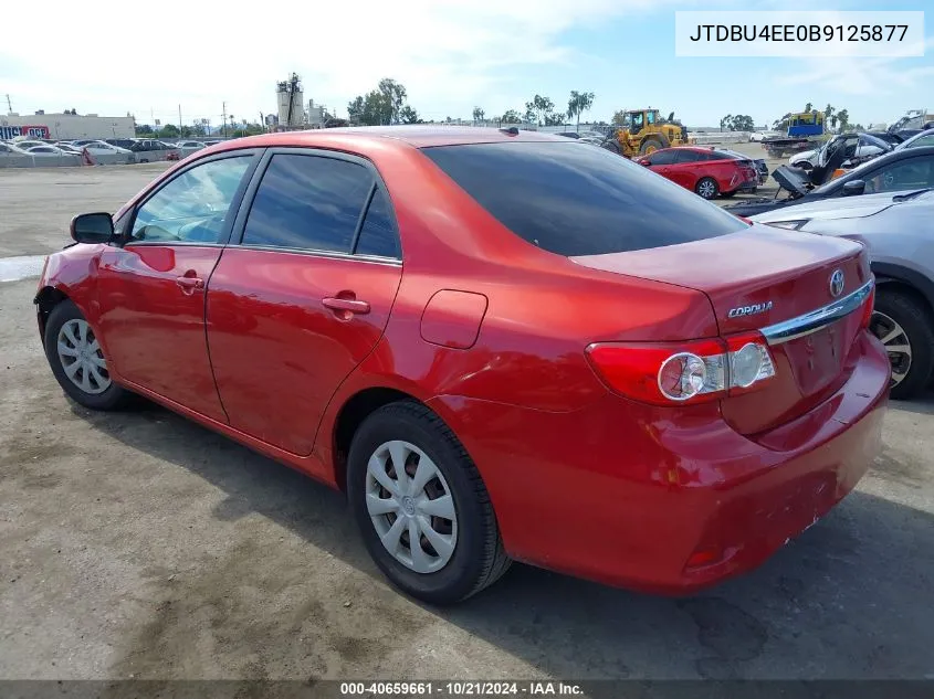 2011 Toyota Corolla S/Le VIN: JTDBU4EE0B9125877 Lot: 40659661