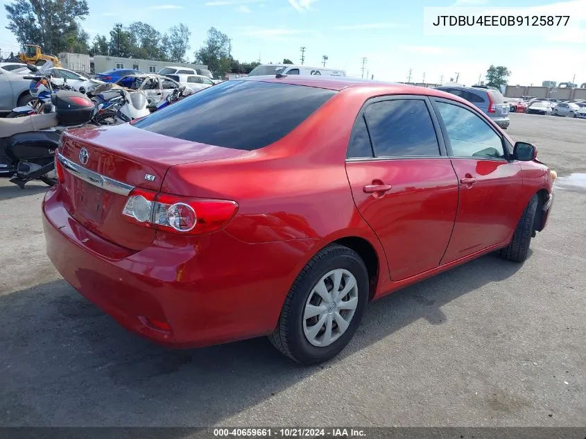 2011 Toyota Corolla S/Le VIN: JTDBU4EE0B9125877 Lot: 40659661