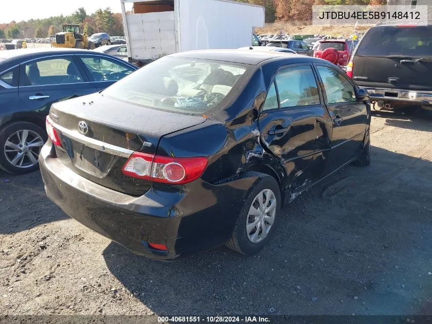 2011 Toyota Corolla Le VIN: JTDBU4EE5B9148412 Lot: 40681551