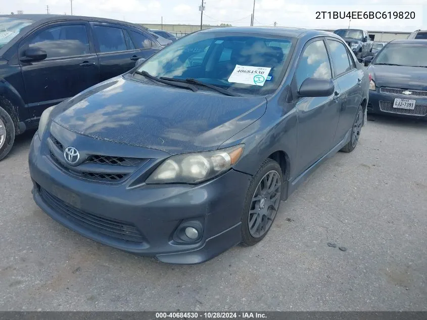 2011 Toyota Corolla S VIN: 2T1BU4EE6BC619820 Lot: 40684530