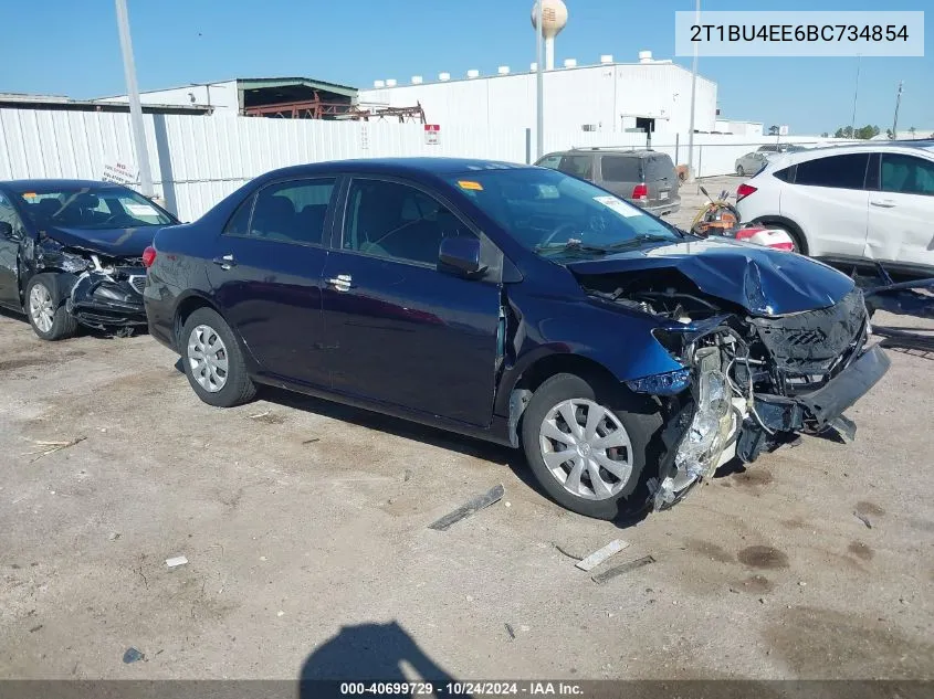 2011 Toyota Corolla Le VIN: 2T1BU4EE6BC734854 Lot: 40699729