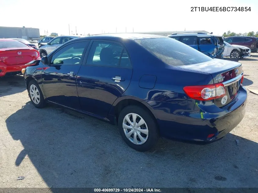 2011 Toyota Corolla Le VIN: 2T1BU4EE6BC734854 Lot: 40699729