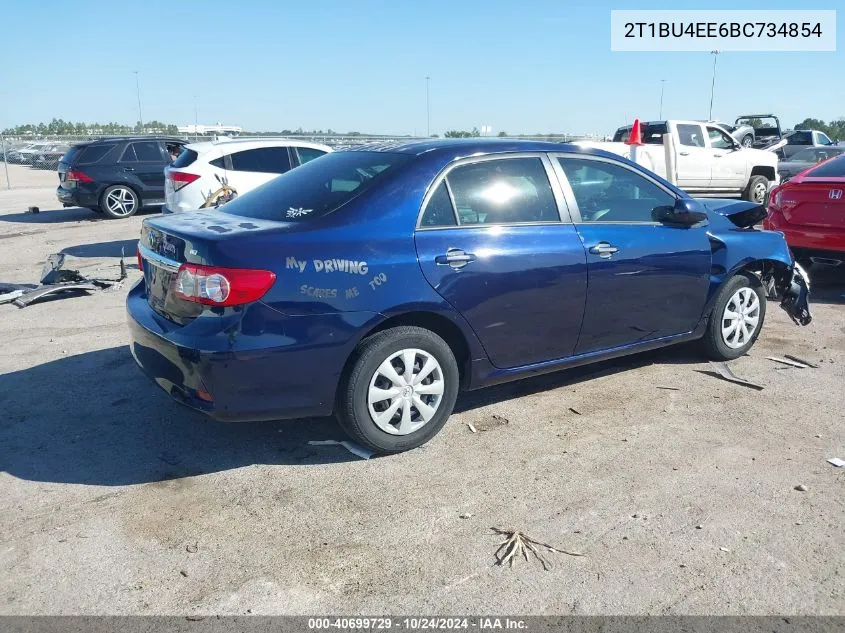 2011 Toyota Corolla Le VIN: 2T1BU4EE6BC734854 Lot: 40699729