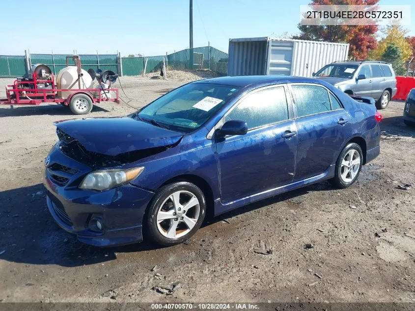 2011 Toyota Corolla S VIN: 2T1BU4EE2BC572351 Lot: 40700570