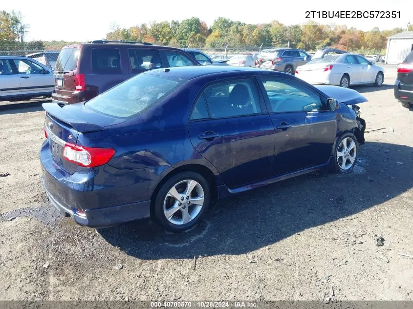 2011 Toyota Corolla S VIN: 2T1BU4EE2BC572351 Lot: 40700570