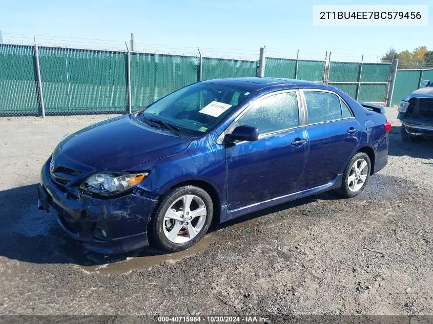 2011 Toyota Corolla S VIN: 2T1BU4EE7BC579456 Lot: 40715984