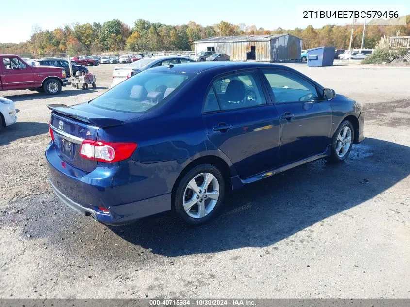 2011 Toyota Corolla S VIN: 2T1BU4EE7BC579456 Lot: 40715984