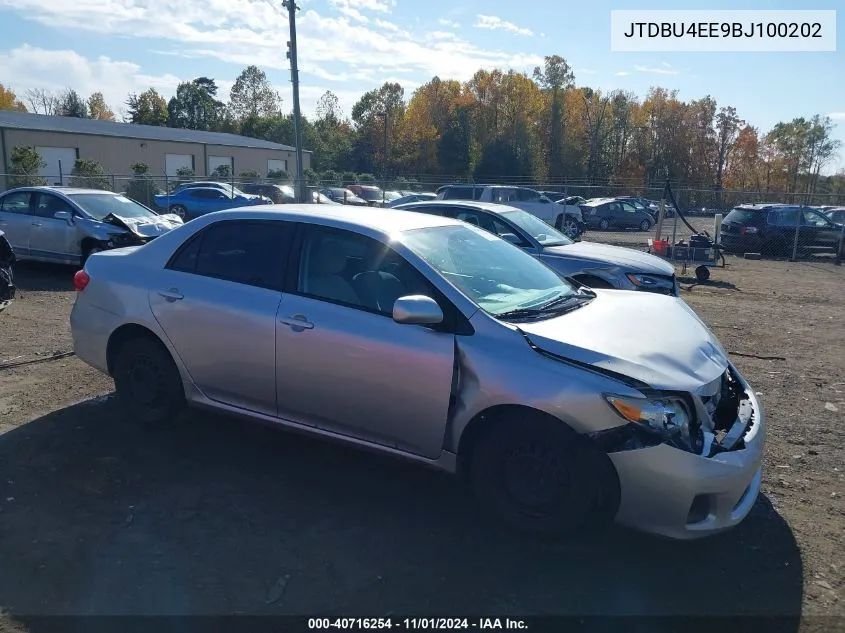 2011 Toyota Corolla Le VIN: JTDBU4EE9BJ100202 Lot: 40716254