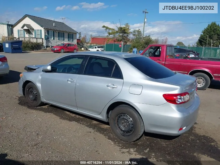 2011 Toyota Corolla Le VIN: JTDBU4EE9BJ100202 Lot: 40716254