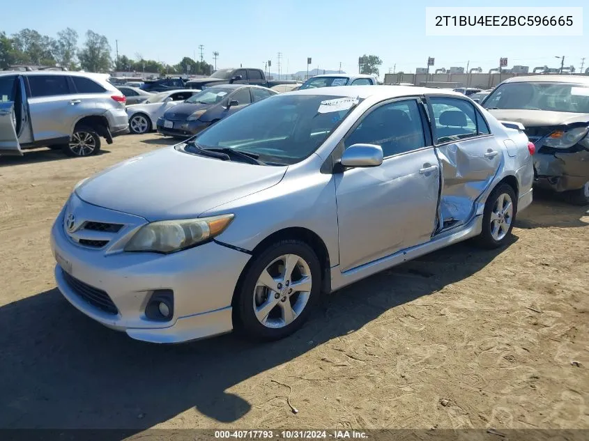 2011 Toyota Corolla S VIN: 2T1BU4EE2BC596665 Lot: 40717793