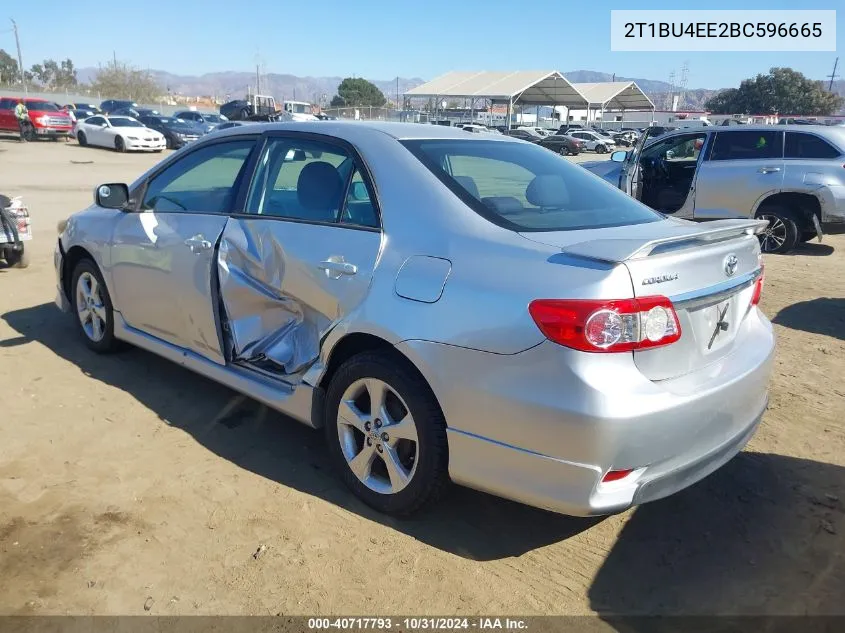 2011 Toyota Corolla S VIN: 2T1BU4EE2BC596665 Lot: 40717793