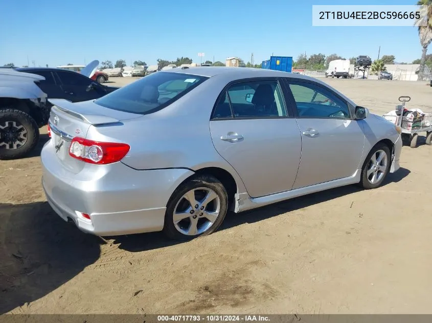 2011 Toyota Corolla S VIN: 2T1BU4EE2BC596665 Lot: 40717793