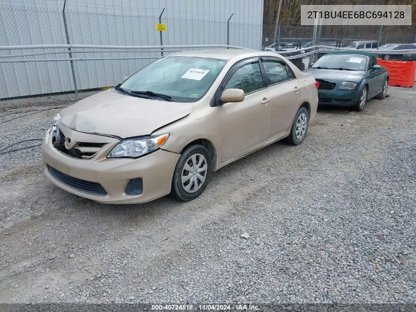 2011 Toyota Corolla Le VIN: 2T1BU4EE6BC694128 Lot: 40724518