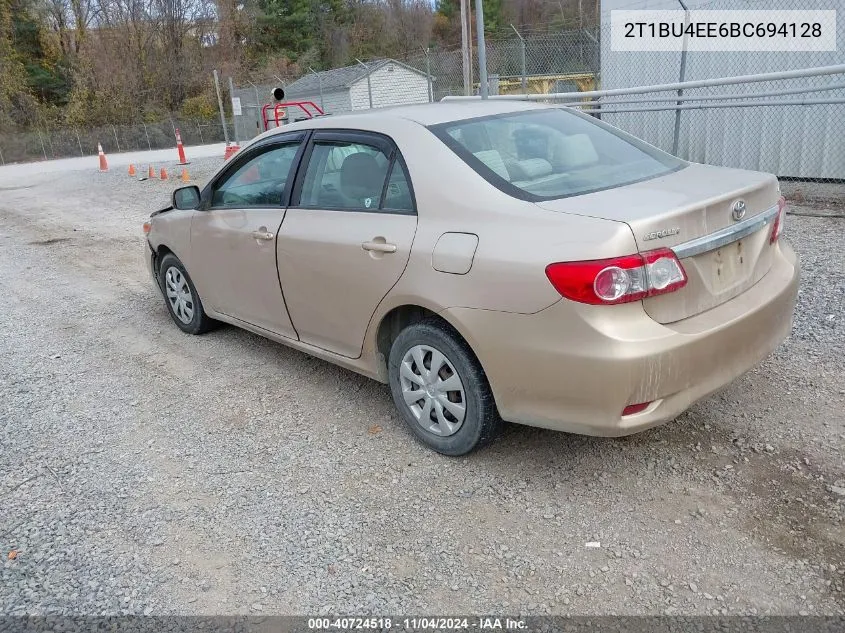 2011 Toyota Corolla Le VIN: 2T1BU4EE6BC694128 Lot: 40724518