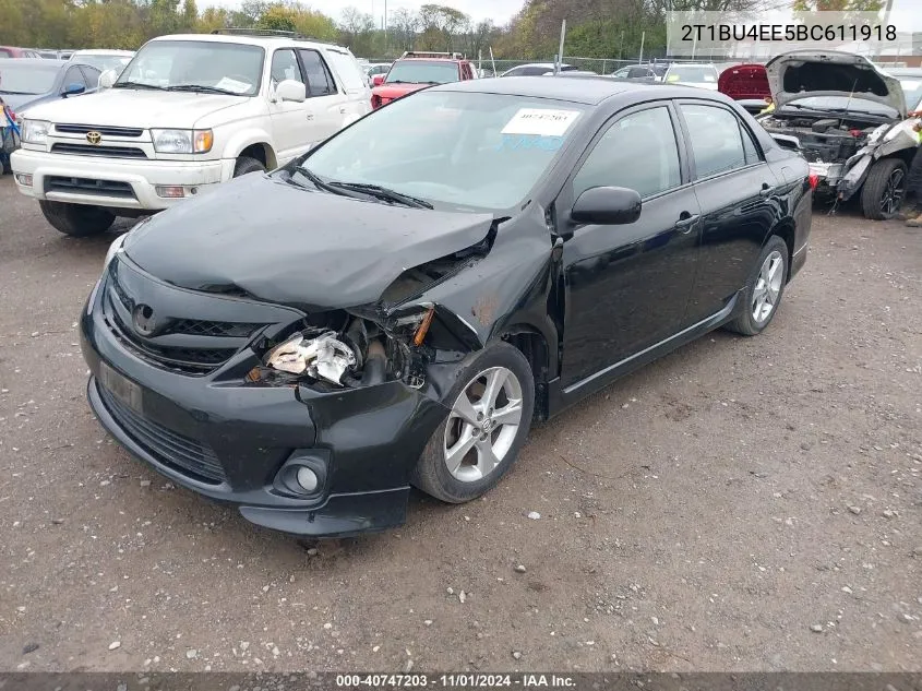 2011 Toyota Corolla S VIN: 2T1BU4EE5BC611918 Lot: 40747203