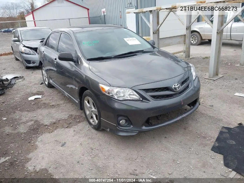 2011 Toyota Corolla S VIN: 2T1BU4EE6BC668273 Lot: 40747254