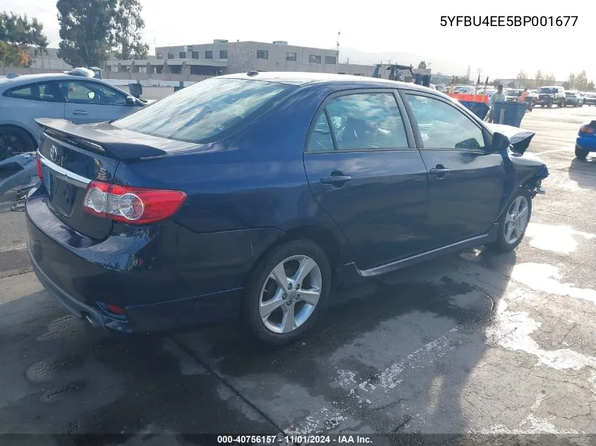 2011 Toyota Corolla S VIN: 5YFBU4EE5BP001677 Lot: 40756157