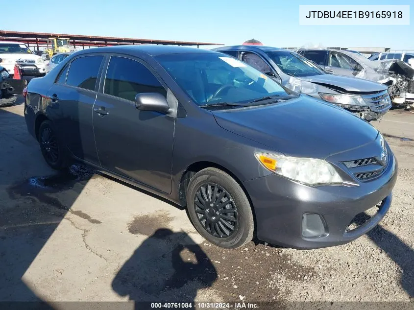 2011 Toyota Corolla Le VIN: JTDBU4EE1B9165918 Lot: 40761084