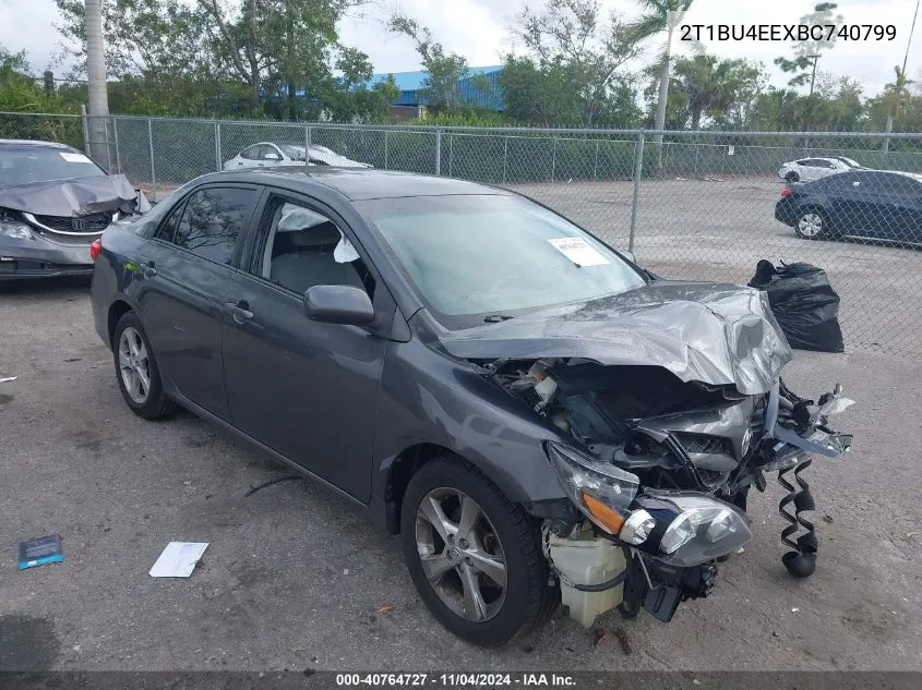 2011 Toyota Corolla Le VIN: 2T1BU4EEXBC740799 Lot: 40764727