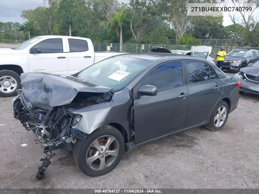 2011 Toyota Corolla Le VIN: 2T1BU4EEXBC740799 Lot: 40764727